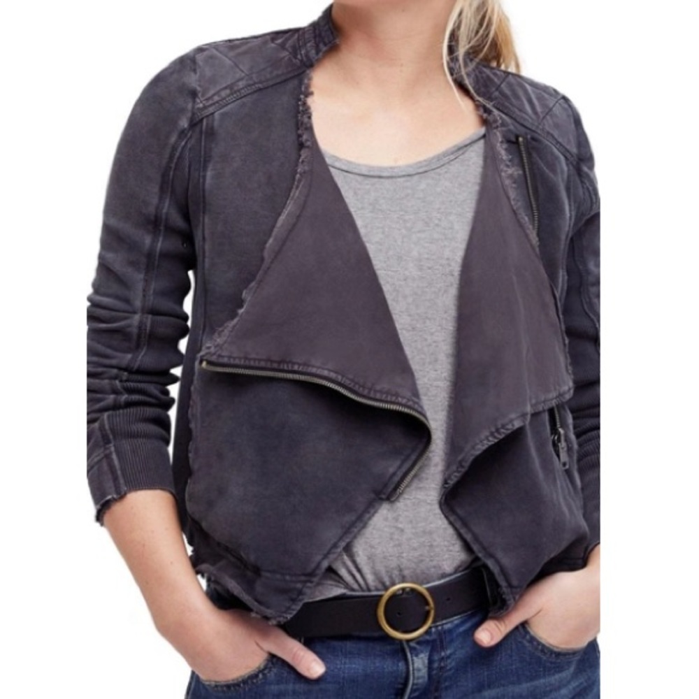 Free people shrunken motto jacket